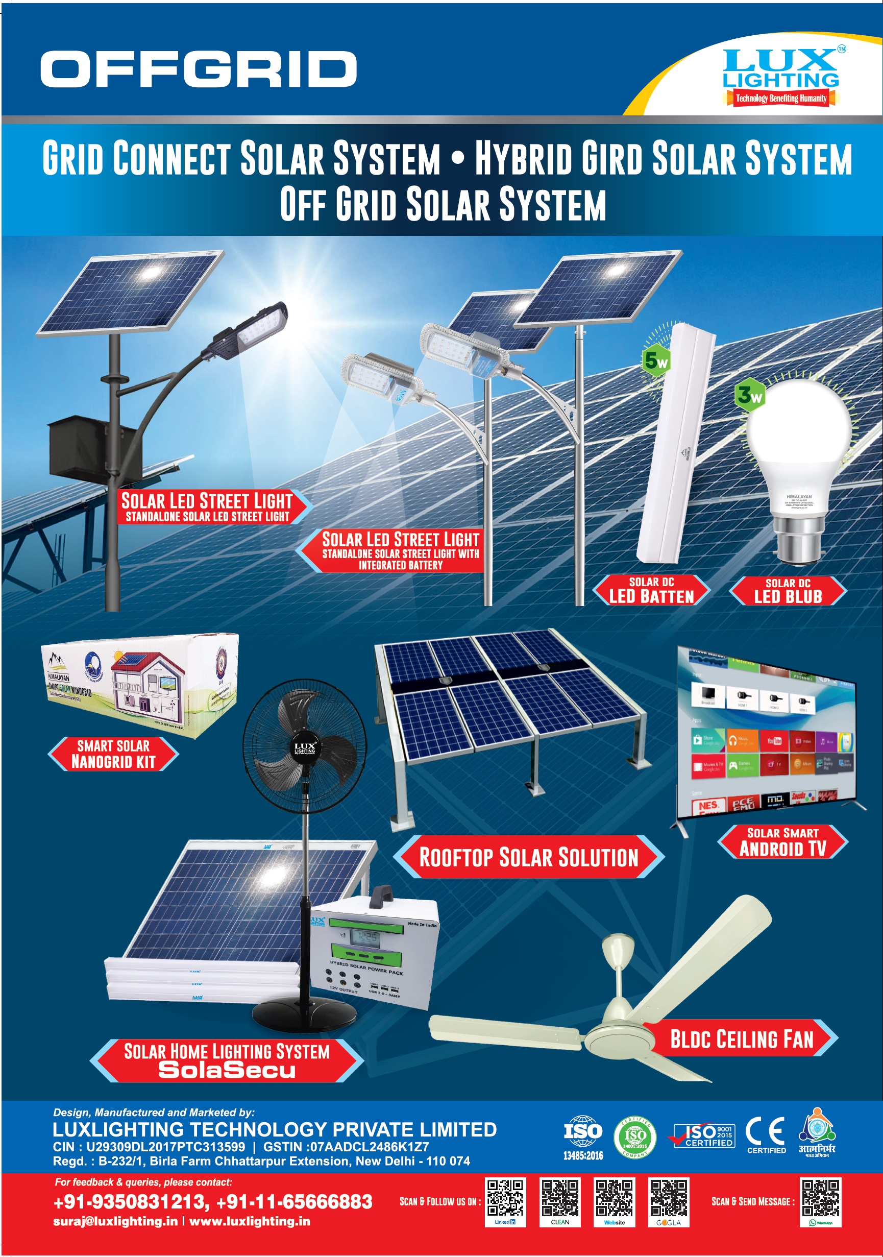 Integrated Engineering Solutions for Social Impact serve the market for to develop technologies and product solutions for social impact in sector of  Off grid.
